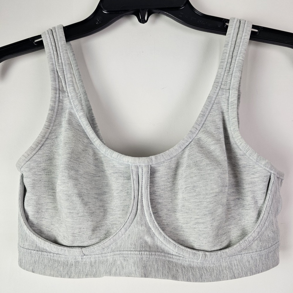 Lily of France Gray Full Coverage Cotton Support Bra Style 2101755 34C Active
